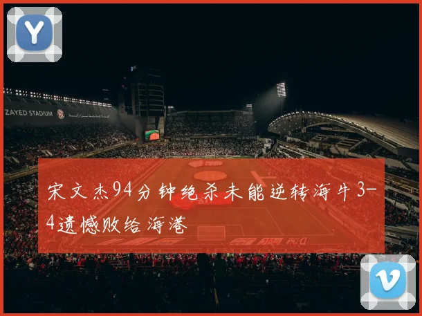 宋文杰94分钟绝杀未能逆转海牛3-4遗憾败给海港